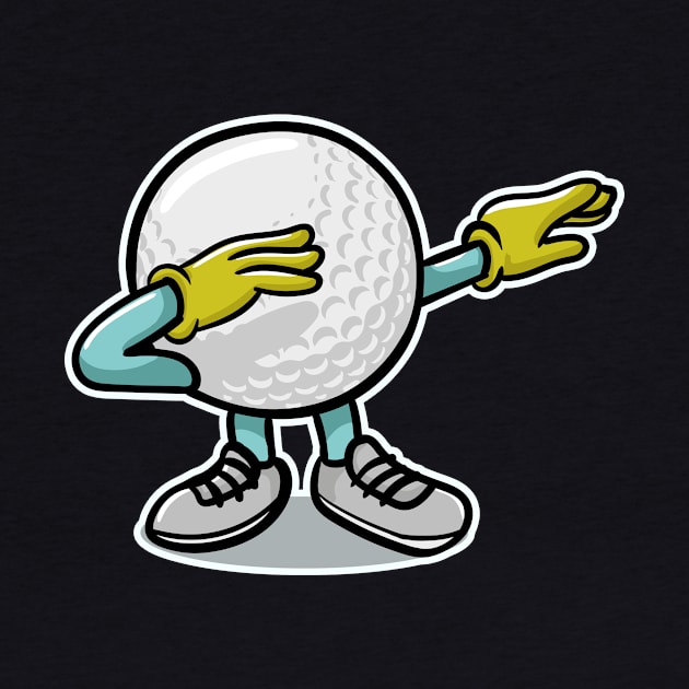 Dabbing Golf Ball by LetsBeginDesigns